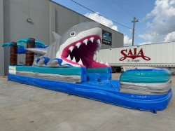 Image202 1739897472 Shark Attack Double Lane Slip n Slide 35ft long