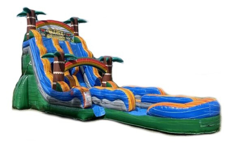Tiki Plunge 22ft Double Lane Inflated Pool