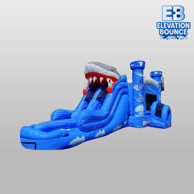 Shark Combo Dual Lane Inflated Pool Wet/Dry