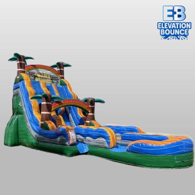 Tiki Plunge 22ft Double Lane Inflated Pool