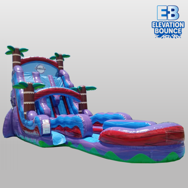 Tropical Hurricane Double Lane 22ft Inflated Pool